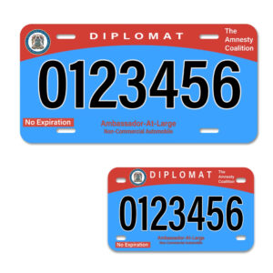 DOT AMNESTY COALITION DIPLOMAT PLATE